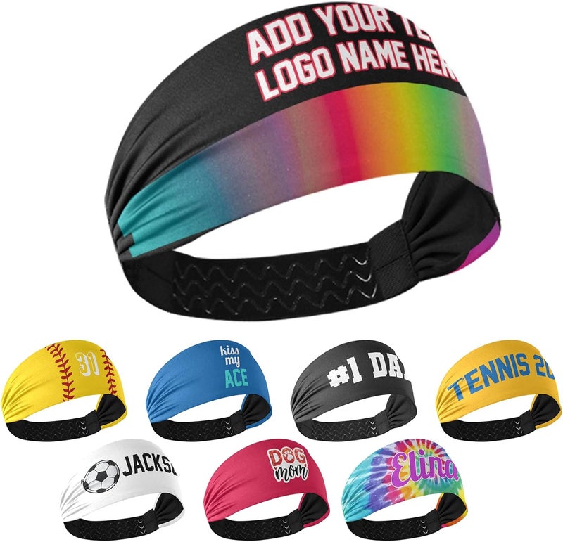 Vcmaluco Sports Sweatbands Headband for Men Women Elastic Headband Hair Bands Sports Sweatbands for Basketball Yoga Exercise Workout - Image 1